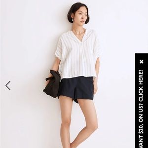 Madewell Lakeline Popover Shirt in Schulner Stripe